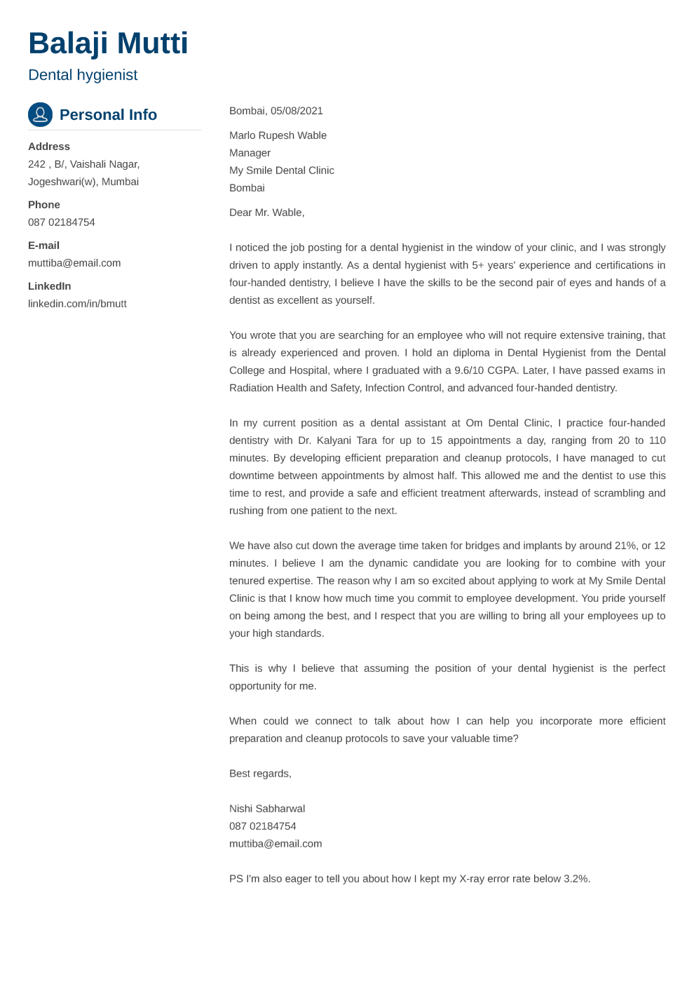 Crisp Cover Letter Format