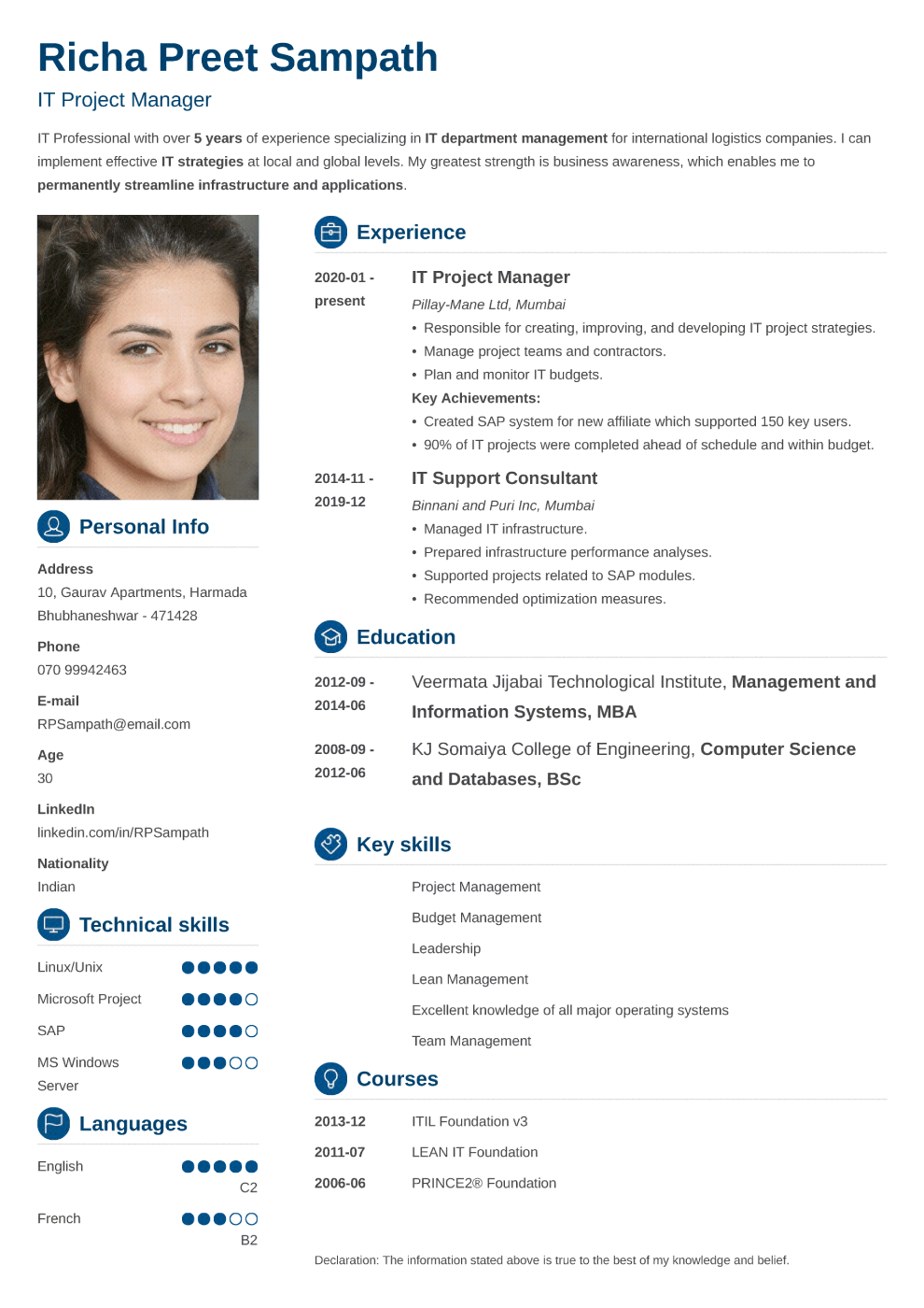 Crisp Resume Template