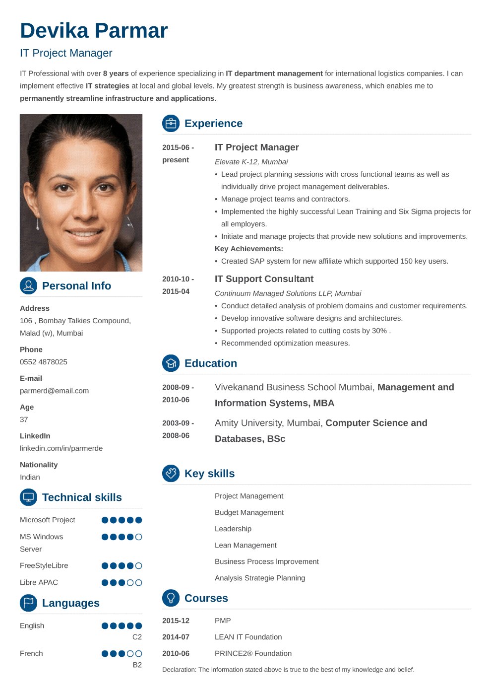 Crisp Resume Format