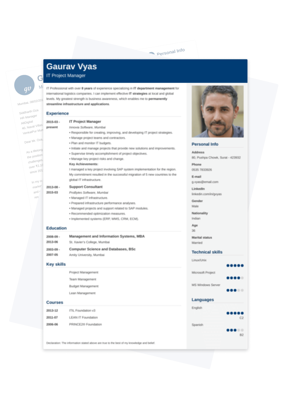 Indian Resumes built with resumelab's resume builder — India