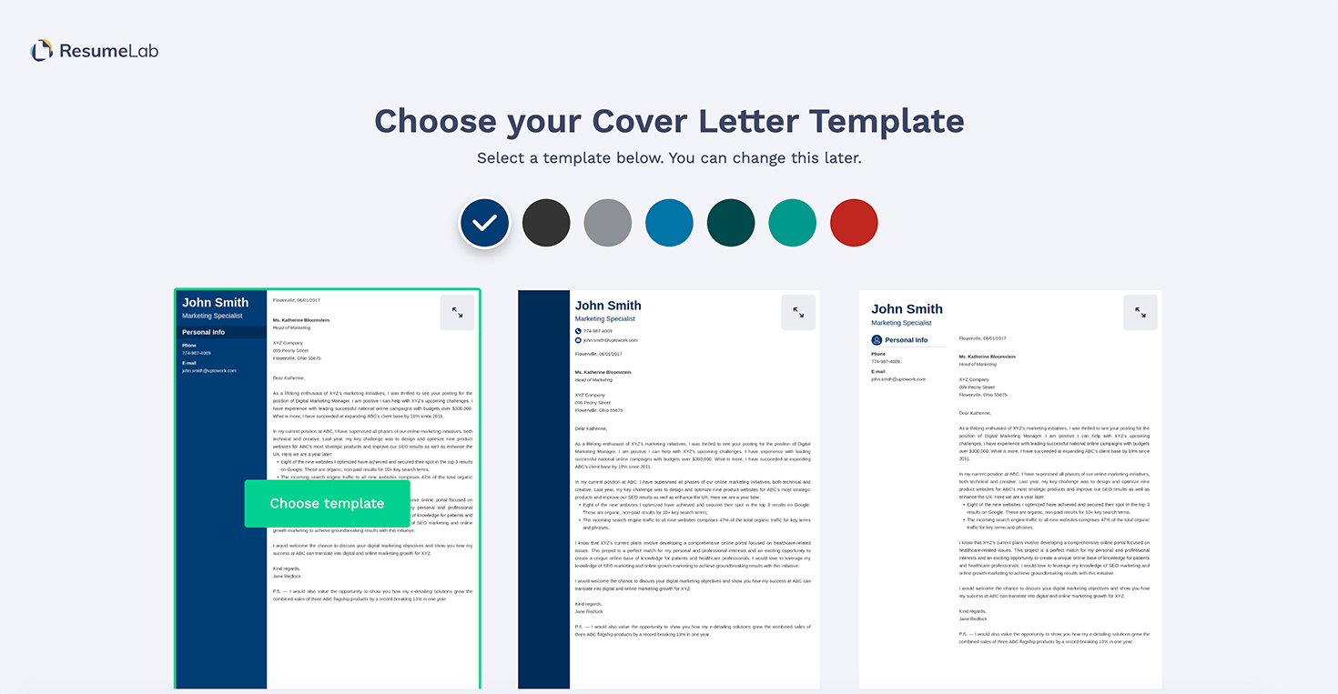 Choose a Cover Letter Format