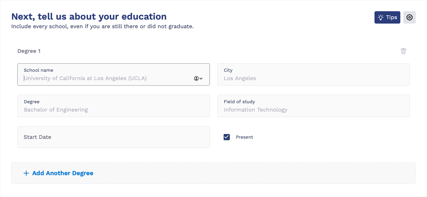 Resume Template Education Section