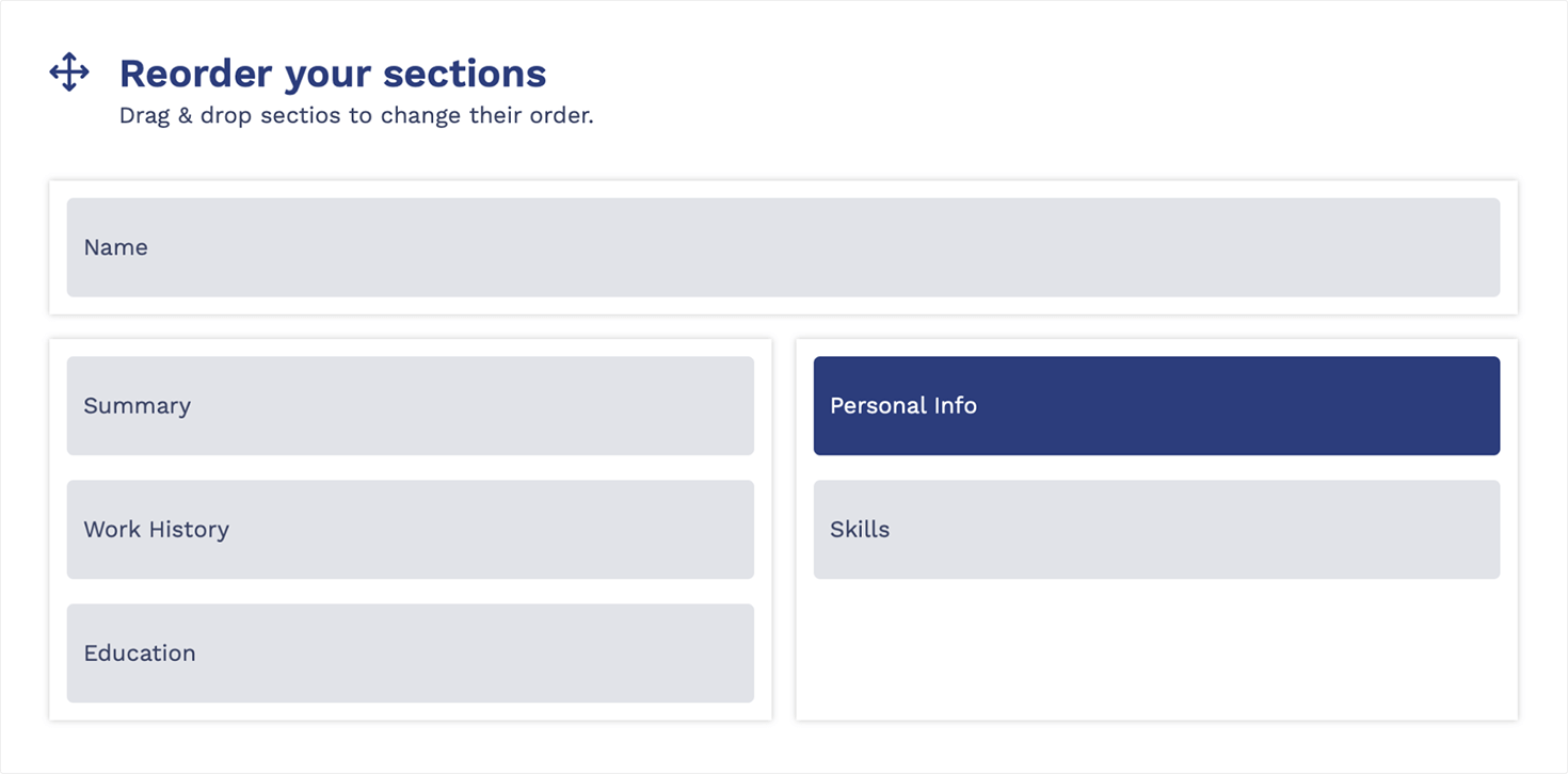 CV Template Extra Sections